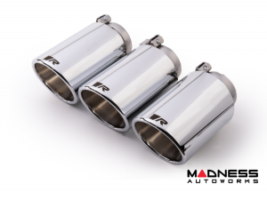 Honda Civic Performance Exhaust - Remus - Tail Pipe Set, Triple Tip, 102mm Angled w/Adj Clamp - Chrome - 2.0T - 2018 Honda Civic Performance Exhaust - Remus - Tail Pipe Set, Triple Tip, 102mm Angled w/Adj Clamp - Chrome - 2.0T - 2018